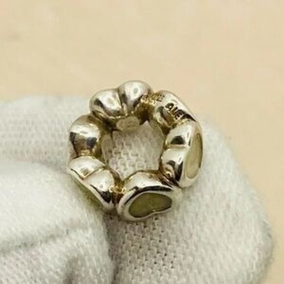 EUC Pandora Sterling Silver Abundance of Love Spacer w/ Silver Enamel - Picture 2 of 5